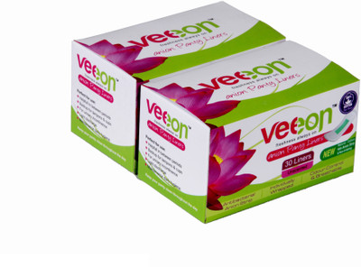 

Veeon 100% Cotton 30S Each Pantyliner(Pack of 2)