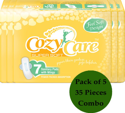 

Cozy Care Feel Soft Super Soft Design Pack Of 5 Sanitary Pad(Pack of 5)