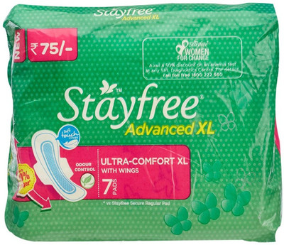 

Stayfree Advanced Xl Sanitary Pad(Pack of 7)