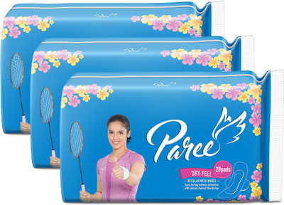 

Paree Dry feel Regular (20pcs) Sanitary Pad(Pack of 3)