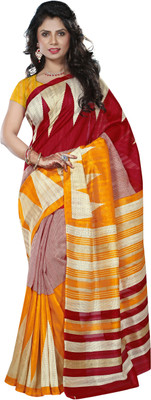

JTInternational Printed Bhagalpuri Silk Saree(Multicolor)