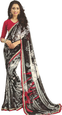 

PSHOPEE Printed Fashion Chiffon Saree(Red)
