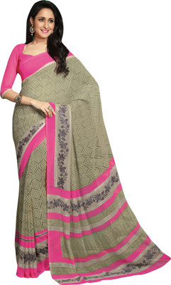 Vishal Printed Fashion Georgette Saree(Beige)
