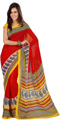 

Indian Wear Online Printed Fashion Georgette Saree(Multicolor), Multicolor89