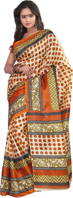 

Anushree Saree Printed Fashion Silk Saree(Multicolor), Brown