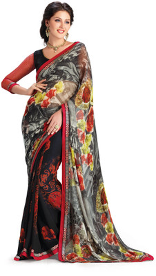 

Ridham Sarees Printed Fashion Handloom Georgette Saree(Multicolor)