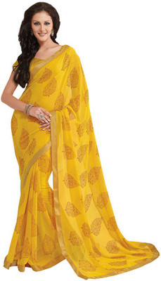 

Indian Wear Online Printed Fashion Pure Chiffon Saree(Multicolor), Multicolor535