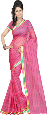 

Sanju Sarees Solid Fashion Art Silk Saree(Pink)