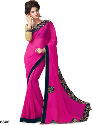 

Ridham Sarees Embroidered Hand Batik Pure Chiffon Saree(Multicolor)