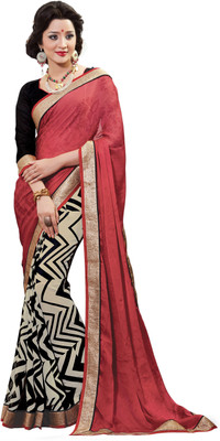 

Khoobee Self Design Fashion Georgette Saree(Red)