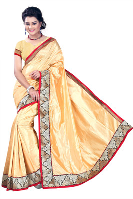 

Weavedeal Embellished, Self Design Banarasi Banarasi Silk Saree(Beige)