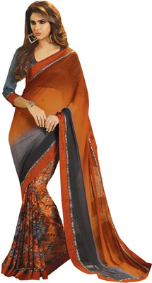 

Lovelylook Printed Fashion Chiffon Saree(Multicolor), Brown;grey