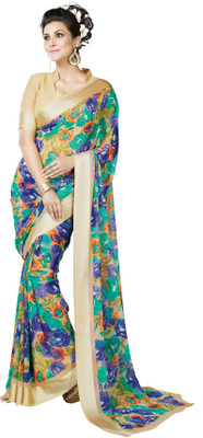 

Khushali Self Design, Printed Fashion Georgette Saree(Multicolor, Beige), Beige;multicolor