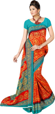 

MannMohh Printed Daily Wear Georgette Saree(Multicolor)