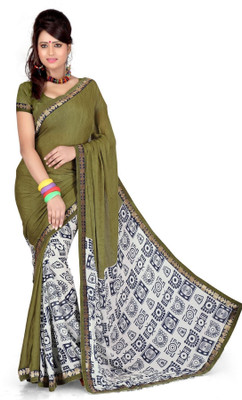 

Cenizas Printed Fashion Georgette Saree(Multicolor), Green