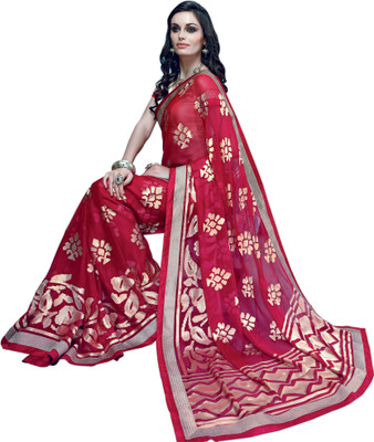 

Valeska Printed Fashion Georgette Saree(Maroon)