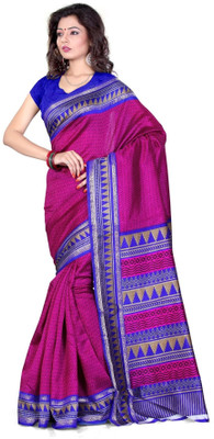 

Cenizas Printed Fashion Art Silk Saree(Multicolor), Pink