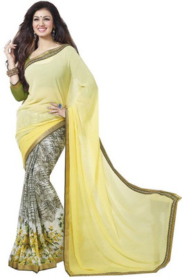 

Kalaniketanfashion Embroidered Bollywood Georgette Saree(Yellow)