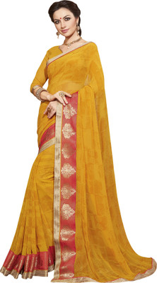 

Vishal Self Design Bollywood Georgette Saree(Yellow)