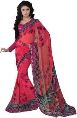 

Cenizas Printed Fashion Georgette Saree(Multicolor), Pink