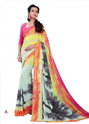 

Hi-Choice Printed Fashion Georgette Saree(Multicolor)