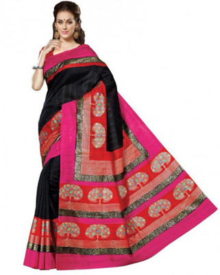 

Sunaina Printed Bhagalpuri Cotton Linen Blend Saree(Multicolor)