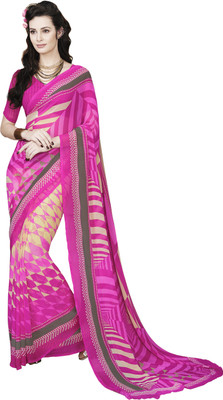 

Parisha Printed Fashion Georgette Saree(Pink, Multicolor), Multicolor;pink