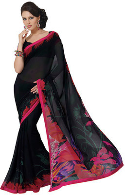 

Indian Wear Online Printed Fashion Pure Chiffon Saree(Multicolor), Multicolor546