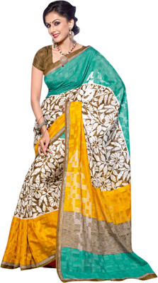 

Saara Geometric Print Daily Wear Silk Saree(Pink), Dark pink