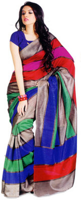 

Indian Wear Online Printed Fashion Art Silk Saree(Multicolor)