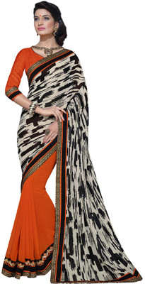 

Desi Butik Embroidered Fashion Georgette Saree(Multicolor)