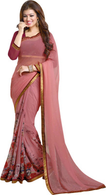 

Brijraj Printed Bollywood Georgette Saree(Pink)