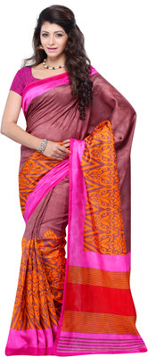 

JTInternational Geometric Print Fashion Jacquard Saree(Multicolor)