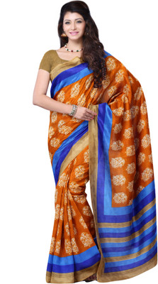 

JTInternational Geometric Print Fashion Jacquard Saree(Multicolor)