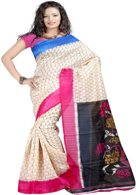 

Indian Wear Online Printed Fashion Art Silk Saree(Pink)