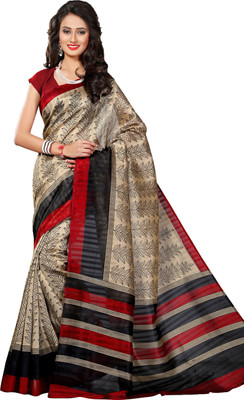 

JTInternational Printed Bhagalpuri Silk Saree(Multicolor)