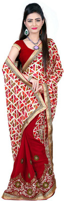 

Parisha Embroidered Daily Wear Georgette Saree(Maroon)