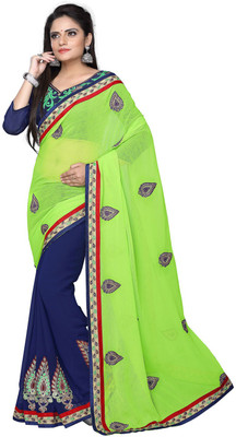 

Party Wear Dresses Printed Fashion Georgette Saree(Multicolor), Multicolor628