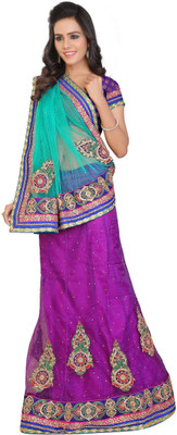 

JTInternational Self Design Bollywood Georgette Saree(Red, Yellow)