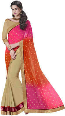 

Desi Butik Embroidered Fashion Chiffon, Georgette Saree(Multicolor)