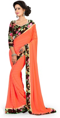 

Indianbeauty Self Design, Solid, Printed Bollywood Chiffon Saree(Pink)