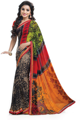 

Indianbeauty Self Design, Printed Fashion Georgette Saree(Multicolor)