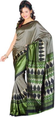 

Sunaina Printed Fashion Art Silk Saree(Multicolor), Green