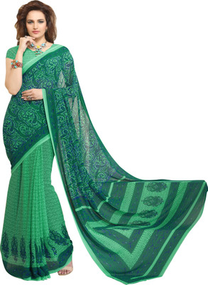 

Khoobee Self Design, Printed Fashion Georgette Saree(Multicolor, Green), Green;multicolor