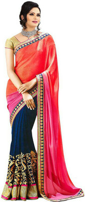 

Giftsnfriends Embroidered Bhagalpuri Georgette Saree(Multicolor, Multicolor), Pink