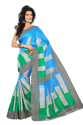 

JTInternational Printed Manipuri Silk Saree(Multicolor)
