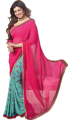 

LaazreeFashion Floral Print Bollywood Georgette Saree(Multicolor)
