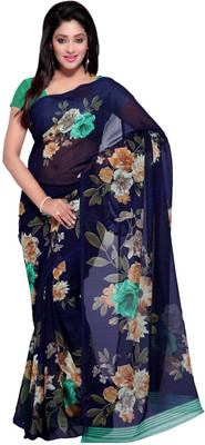 

Anand Sarees Printed Daily Wear Georgette Saree(Multicolor), Blue
