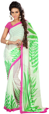 

Indian Wear Online Printed Fashion Georgette Saree(Multicolor), Multicolor2