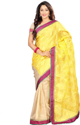 

Weavedeal Embellished Banarasi Art Silk Saree(Yellow)